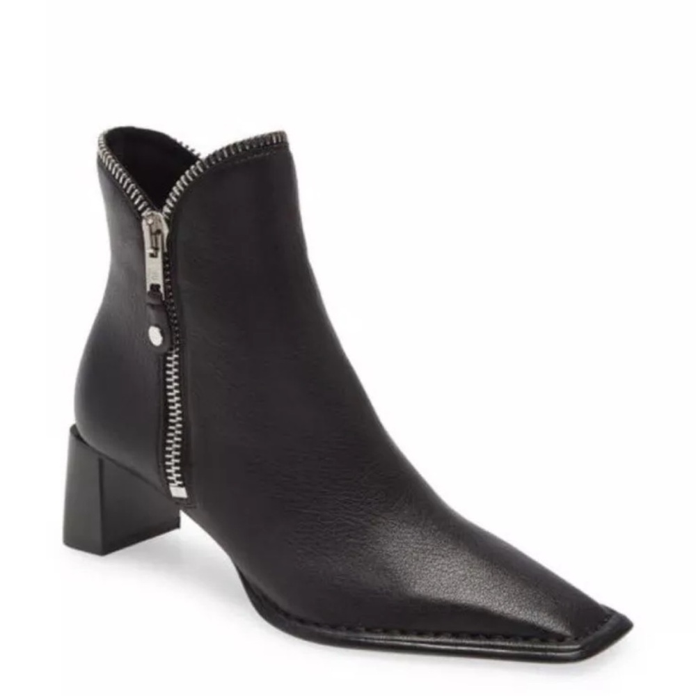 Alexander Wang Black Ankle Booties with Square Toe